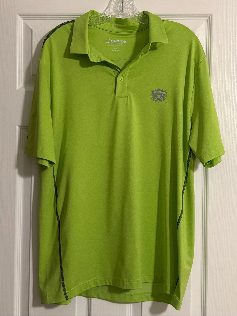 Sunice Men’s Medinah Country Club Lime Green Polo Shirt